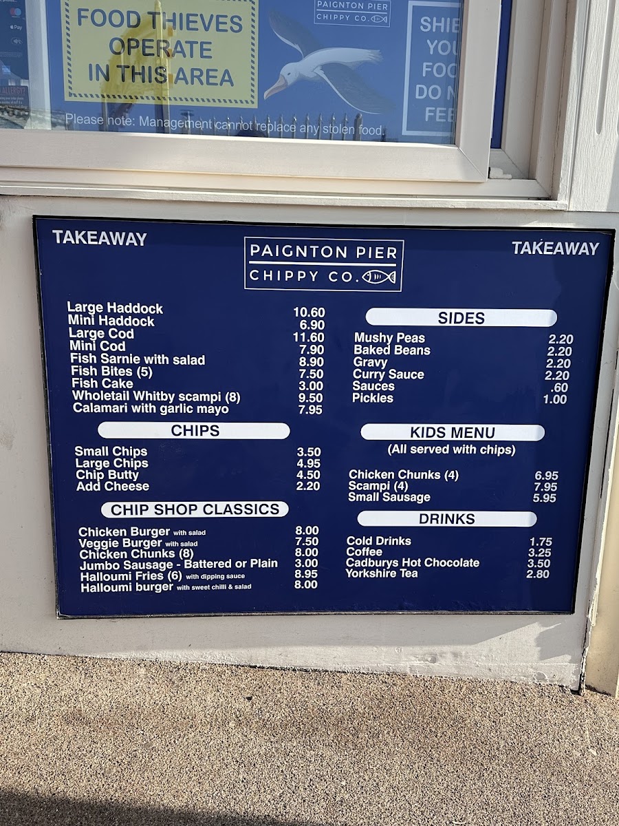 Paignton Pier Chippy Co. Menu - Image 1